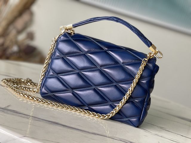 Louis vuitton original lambskin GO-14 medium handbag M23682 blue