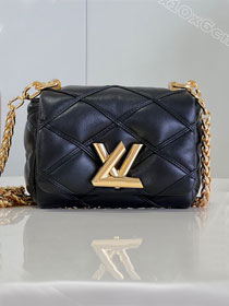 Louis vuitton original lambskin pico GO-14 small handbag M23625 black