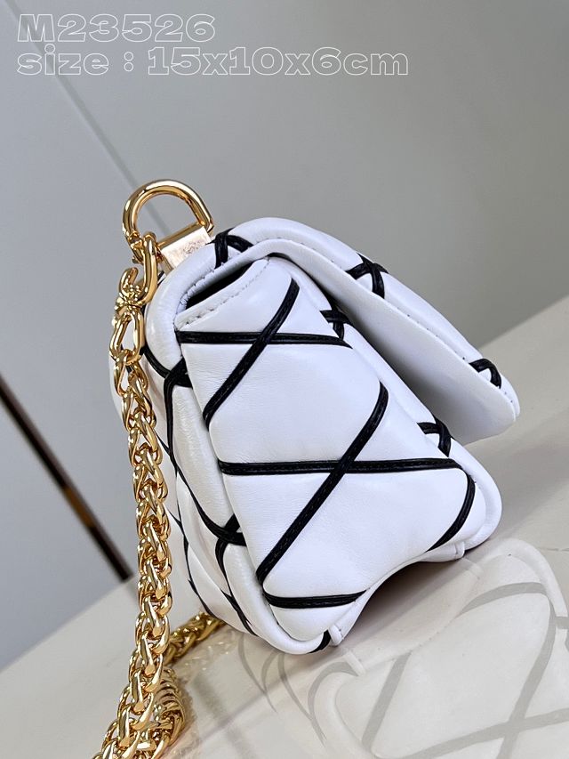 2024 Louis vuitton original lambskin pico GO-14 small handbag M23762 white