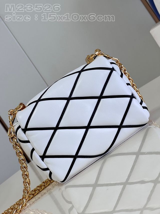 2024 Louis vuitton original lambskin pico GO-14 small handbag M23762 white