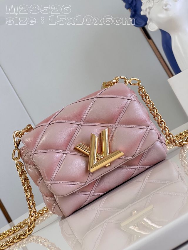 2024 Louis vuitton original lambskin pico GO-14 small handbag M82752 pink