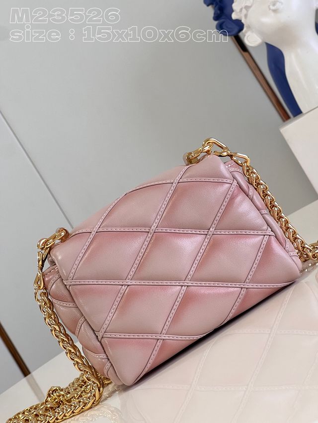 2024 Louis vuitton original lambskin pico GO-14 small handbag M82752 pink