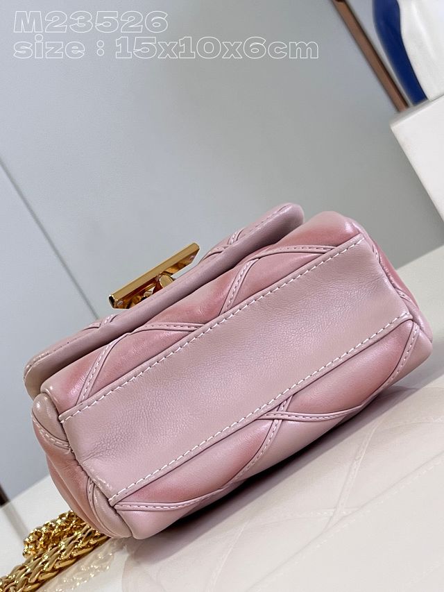 2024 Louis vuitton original lambskin pico GO-14 small handbag M82752 pink