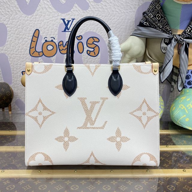 2024 Louis vuitton original monogram canvas onthego MM M46912  white