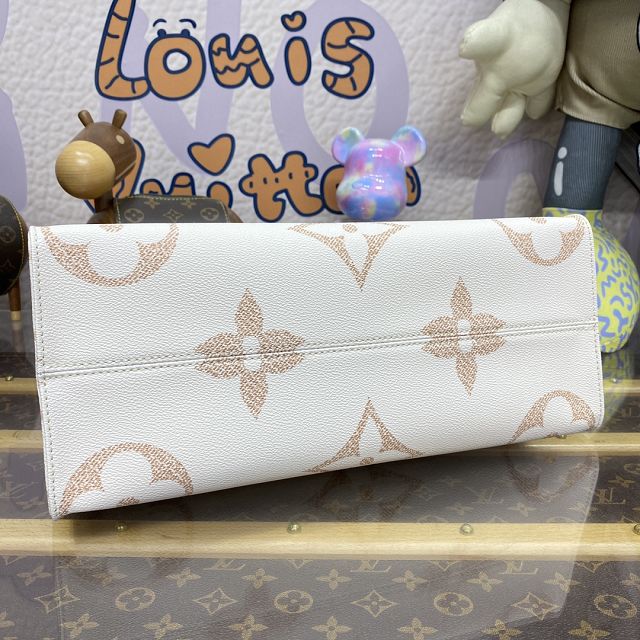 2024 Louis vuitton original monogram canvas onthego MM M46912  white