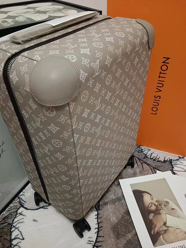 Louis vuitton original calfskin horizon 55 rolling luggage M10282 grey