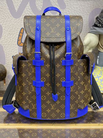 Louis vuitton original monogram canvas christopher backpack pm M46247 blue