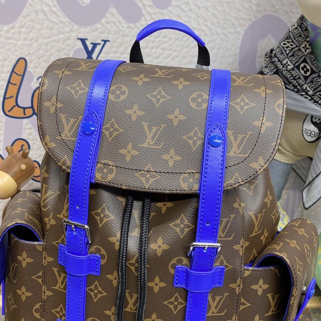 Louis vuitton original monogram canvas christopher backpack pm M46247 blue