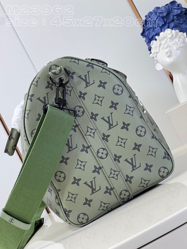 Louis vuitton original monogram canvas keepall 45 M23962 green