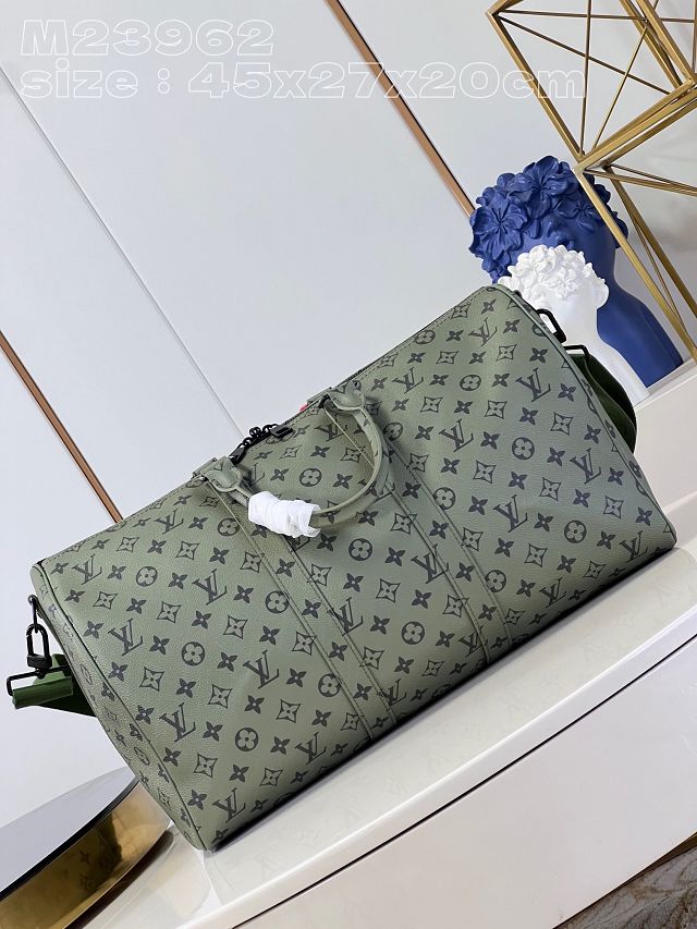 Louis vuitton original monogram canvas keepall 45 M23962 green