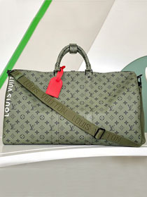 Louis vuitton original monogram canvas keepall 55 M23963 green