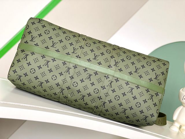 Louis vuitton original monogram canvas keepall 55 M23963 green