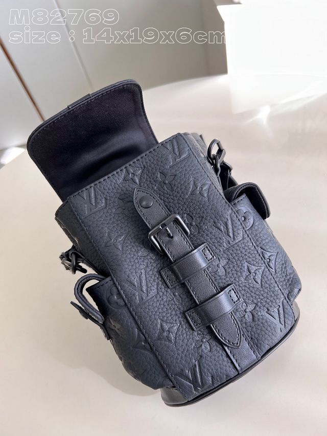 Louis vuitton original calfskin nano christopher backpack M82766 black