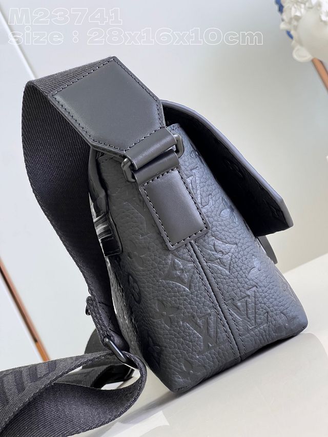 Louis vuitton original calfskin s-cape messenger bag M23741 black