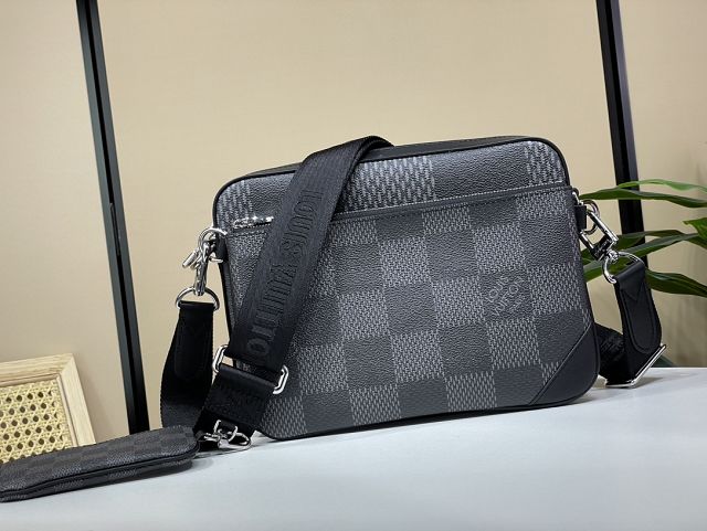 Louis vuitton original damier graphite trio messenger bag N50027