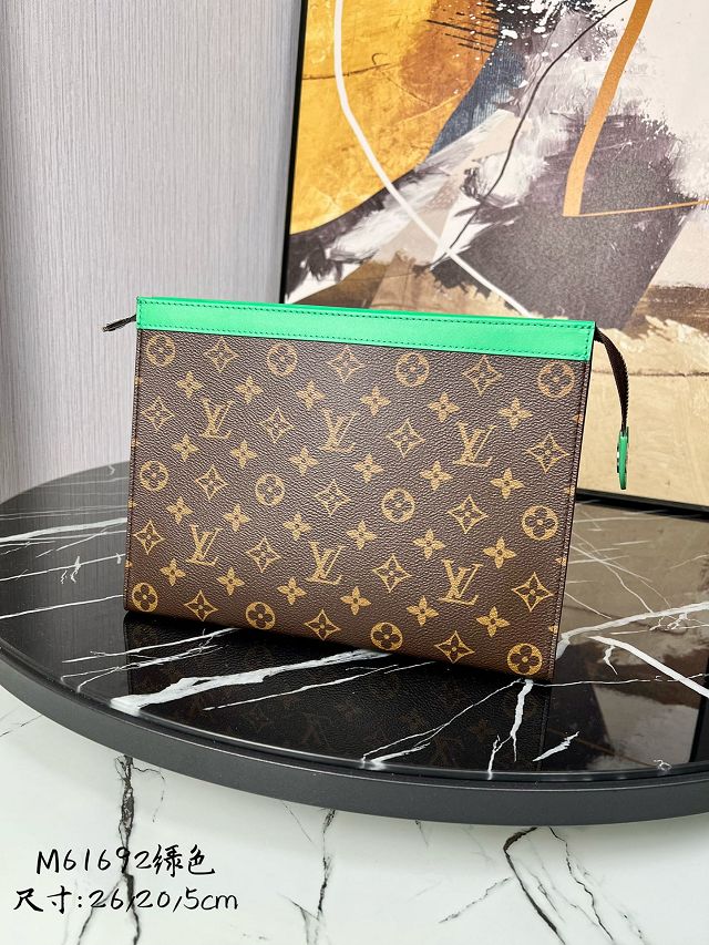 Louis vuitton original monogram canvas voyage pochette M82854 green