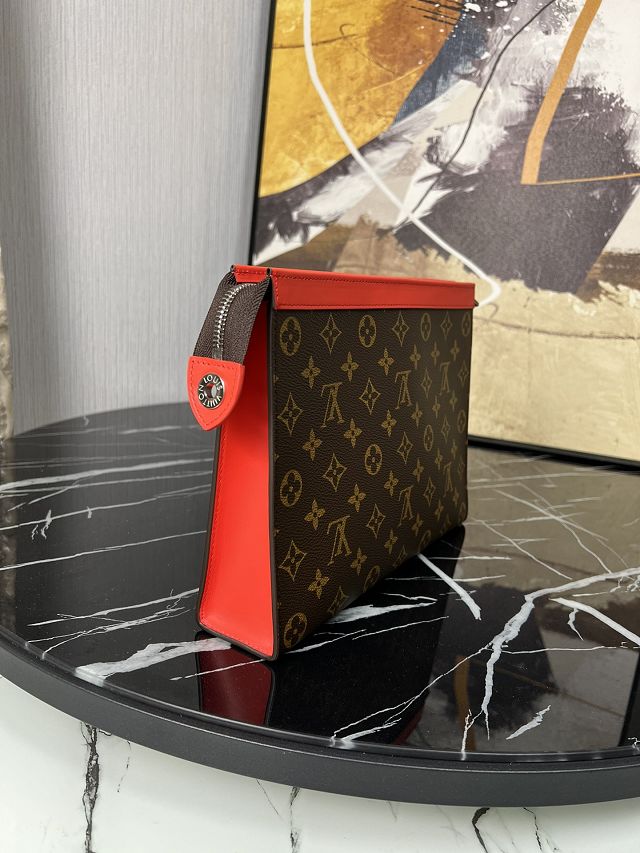 Louis vuitton original monogram canvas voyage pochette M82857 red