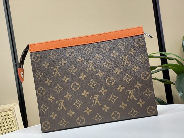 Louis vuitton original monogram canvas voyage pochette M82858 orange