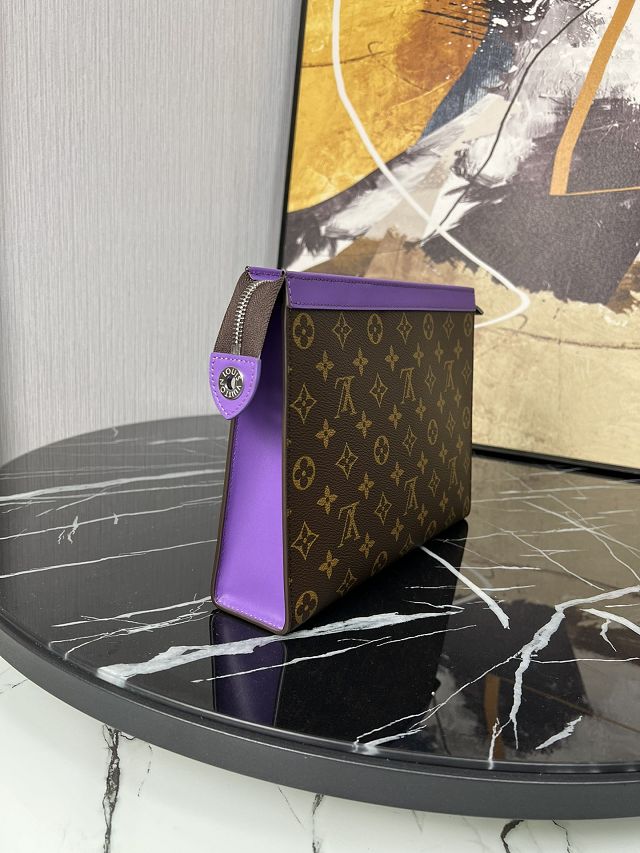 Louis vuitton original monogram canvas voyage pochette M82859 purple