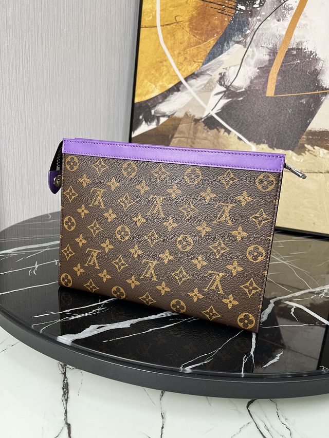 Louis vuitton original monogram canvas voyage pochette M82859 purple