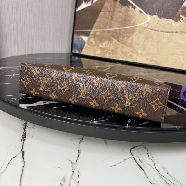 Louis vuitton original monogram canvas voyage pochette M82859 purple