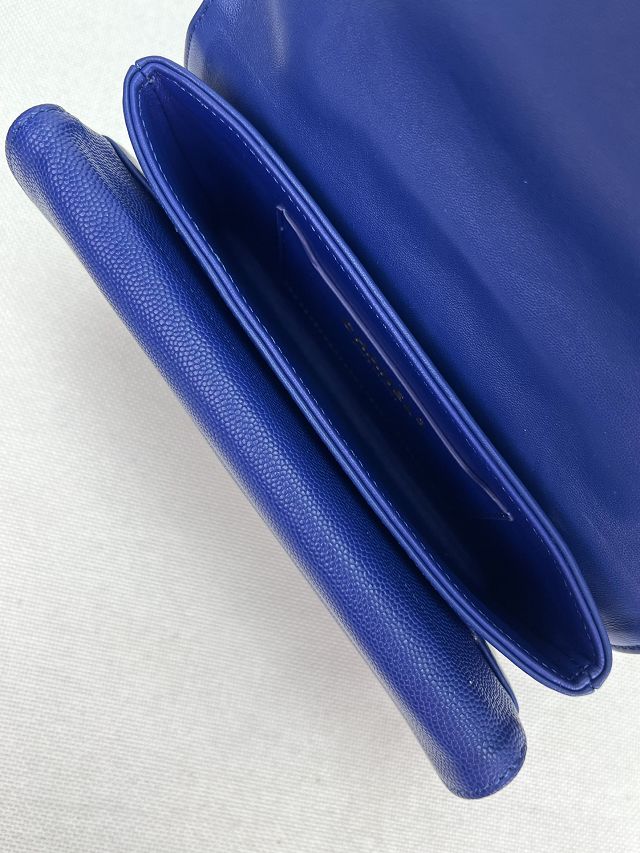 2024 CC original grained calfskin mini flap bag AS4284 blue