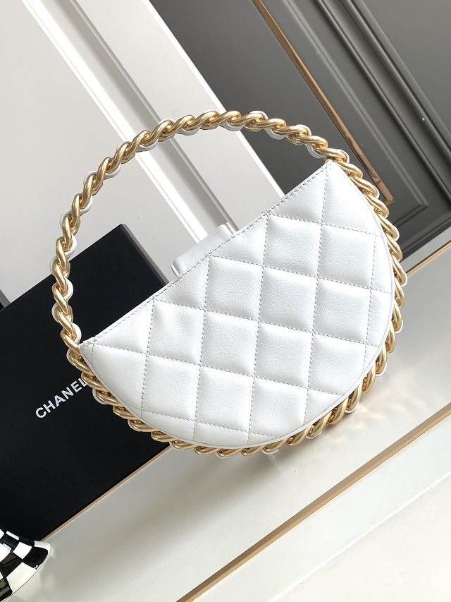 CC original lambskin pouch AP3583 white