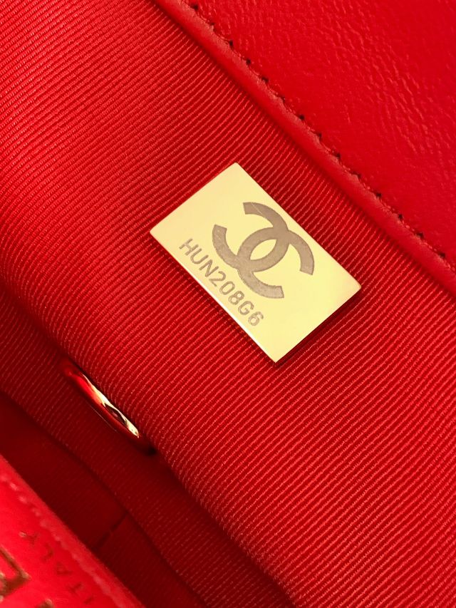 2024 CC original tweed 31 small shopping bag AS4221 red