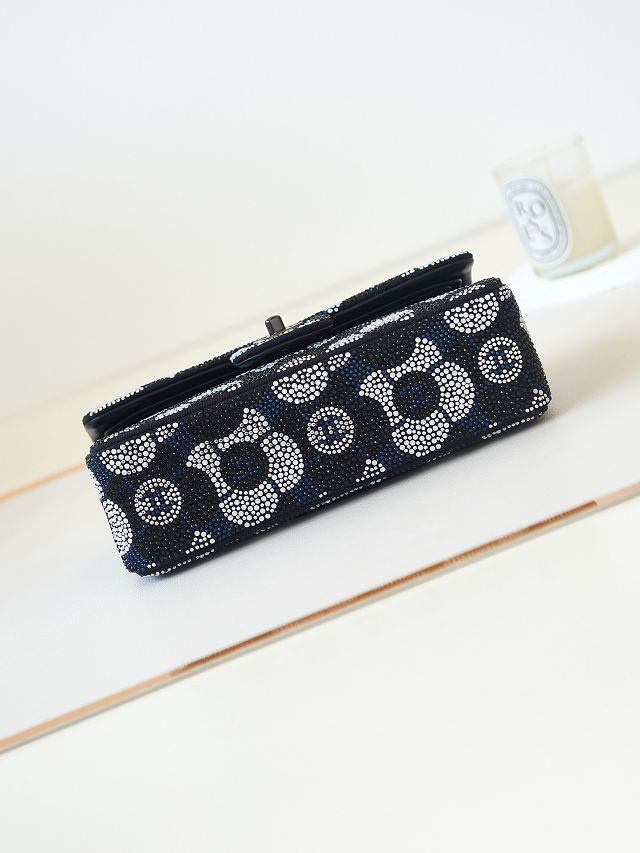 CC original sequins medium flap bag AS4298 black&blue