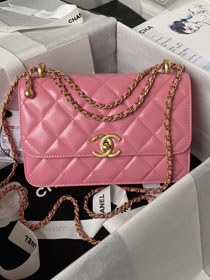 2024 CC original calfskin flap bag AS2649 pink