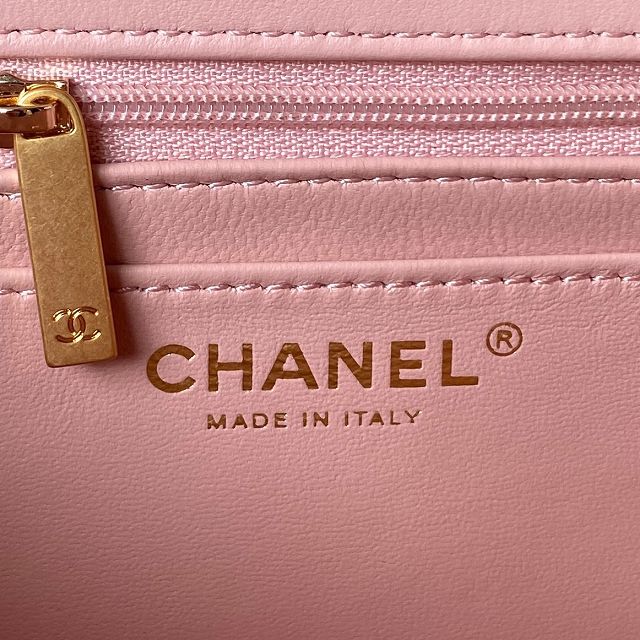 2024 CC original lambskin top handle flap bag AS4362 pink