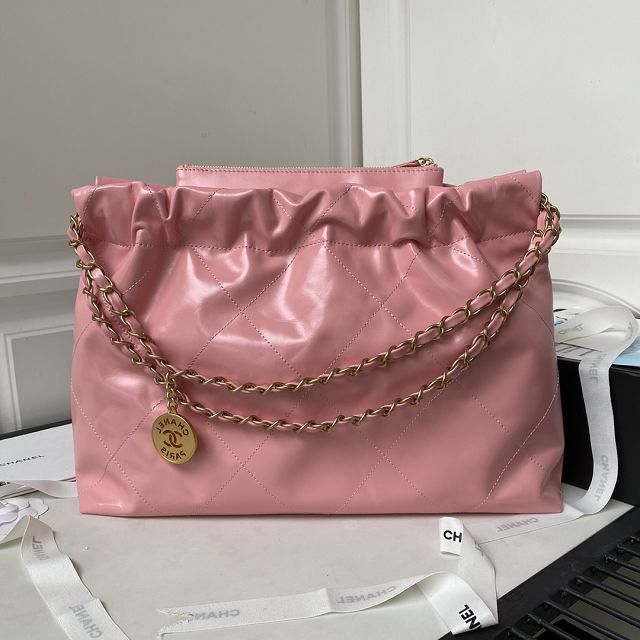 2024 CC original calfskin 22 handbag AS4486 pink