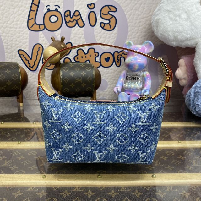 2024 Louis vuitton original denim hills pochette M82949 blue