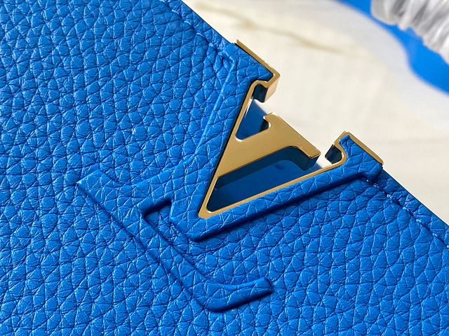 Louis vuitton original calfskin capucines BB handbag M21103 blue