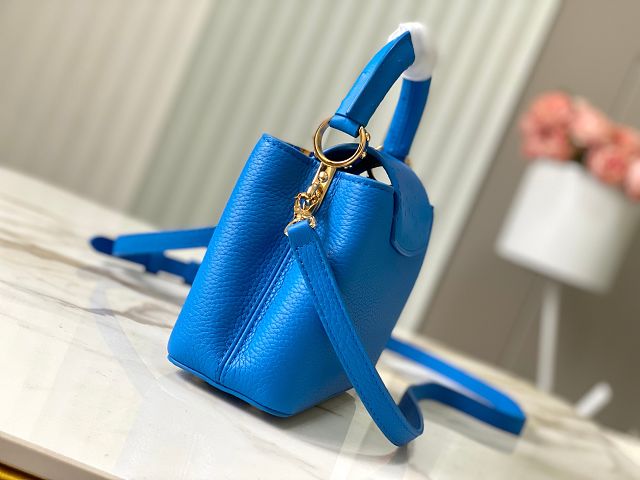 Louis vuitton original calfskin capucines mini handbag M22606 blue