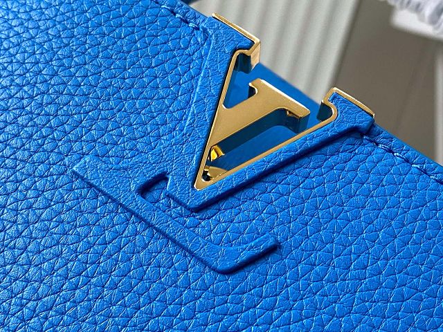 Louis vuitton original calfskin capucines mini handbag M22606 blue