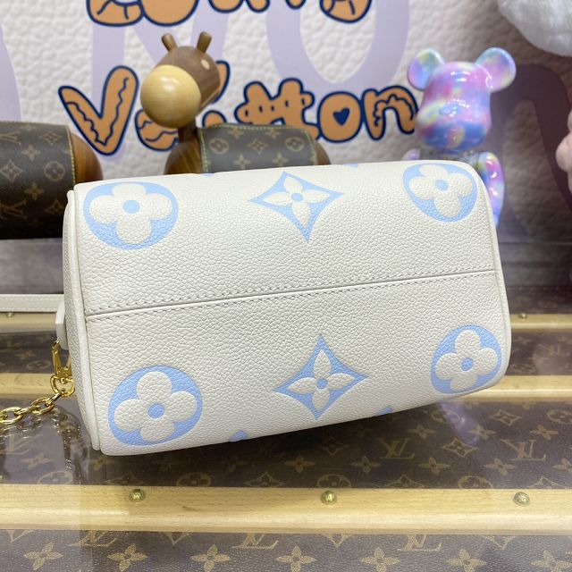 Louis vuitton original calfskin speedy 20 M46886 white&blue