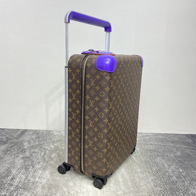 Louis vuitton original monogram canvas horizon 55 rolling luggage M10267 purple