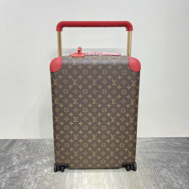 Louis vuitton original monogram canvas horizon 55 rolling luggage M10267 red