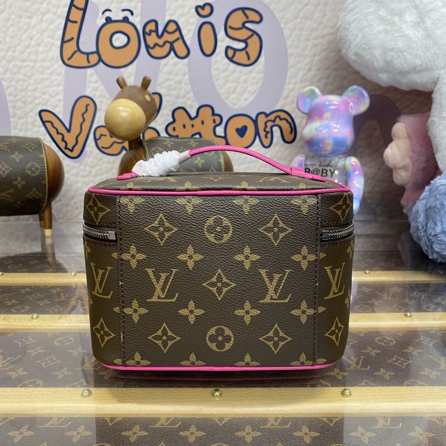Louis vuitton original monogram mini nice cosmetic case M46767 pink