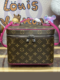 Louis vuitton original monogram nice BB cosmetic case M42265 pink