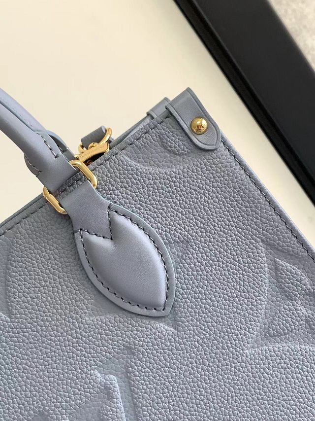 Louis vuitton original calfskin onthego pm M45653 light blue