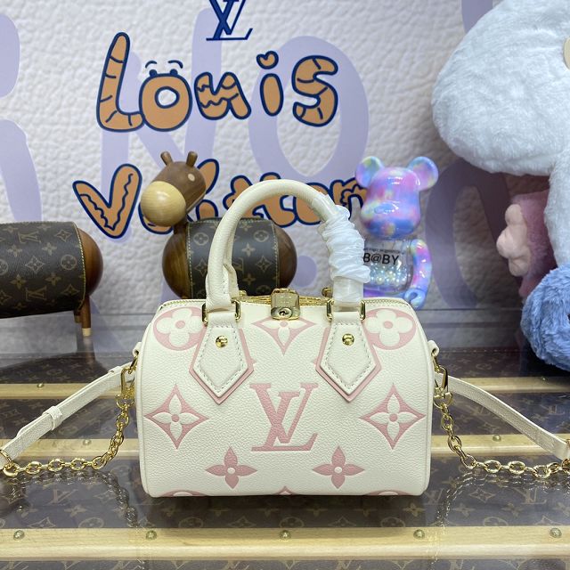 Louis vuitton original calfskin speedy 20 M46875 white&chamallow