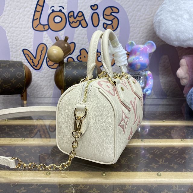 Louis vuitton original calfskin speedy 20 M46875 white&chamallow