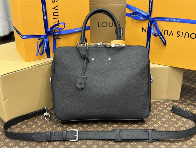 Louis vuitton original calfskin armand briefcase M54381 black