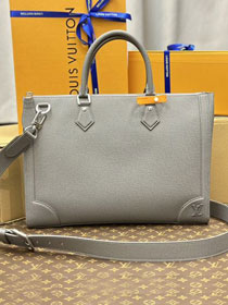 Louis vuitton original calfskin slim briefcase M30856 grey