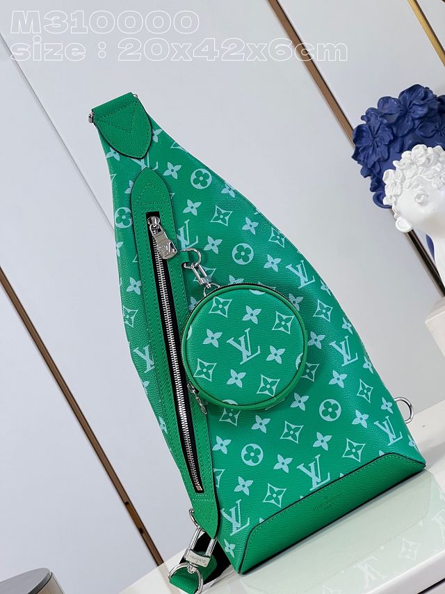 Louis vuitton original monogram canvas duo slingbag M31000 green