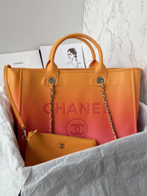 2024 CC original calfskin shopping bag AS3351 orange