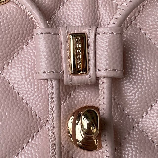 CC original grained calfskin medium backpack AS4059 light pink
