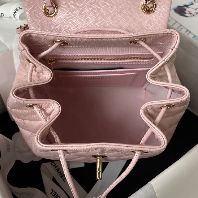 CC original grained calfskin medium backpack AS4059 light pink
